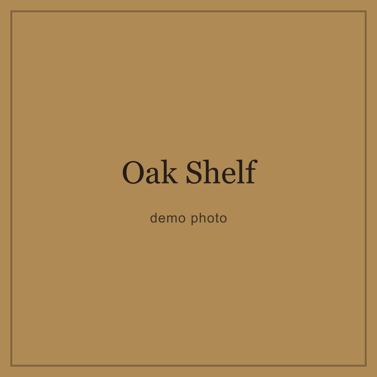 Oak Entryway Shelf, demo photo.
