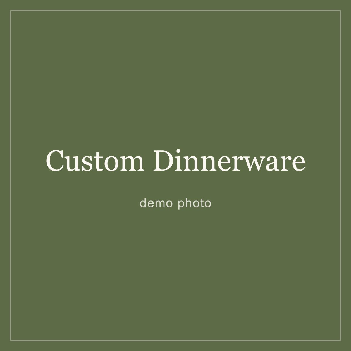 Custom Dinnerware Commission, demo photo.