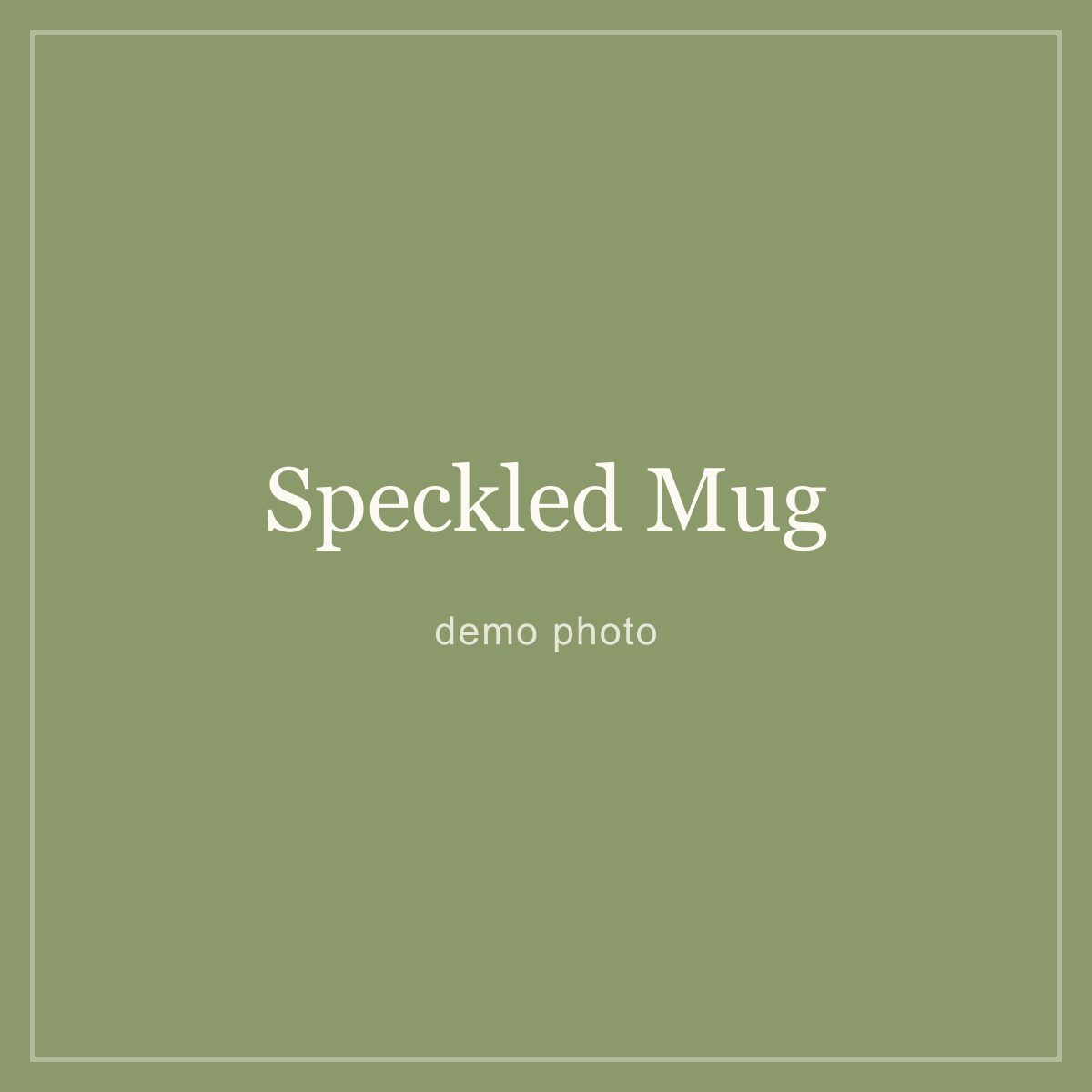 Speckled Stoneware Mug, demo photo.